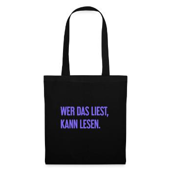 If you read this, you can read. - Tote Bag - black - Front