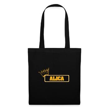 Nom : Alica - Sac en tissu - noir - Devant