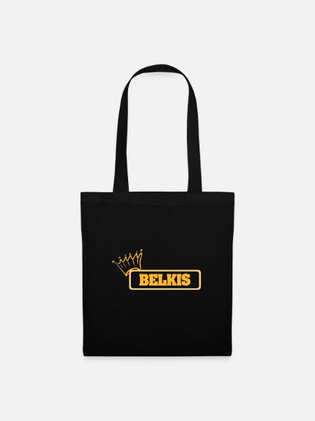 Name Belkis - Stoffbeutel - Schwarz