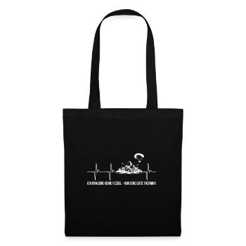 Ich Brauche Keine Flügel Nur Eine Gute Thermik - Stoffbeutel - Schwarz - Vorne