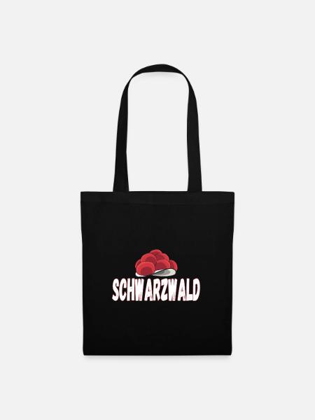 Bollenhut Schwarzwald für Kinder, Frauen und - Stoffbeutel - Schwarz