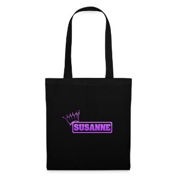Geschenk für Susanne - Stoffbeutel - Schwarz - Vorne