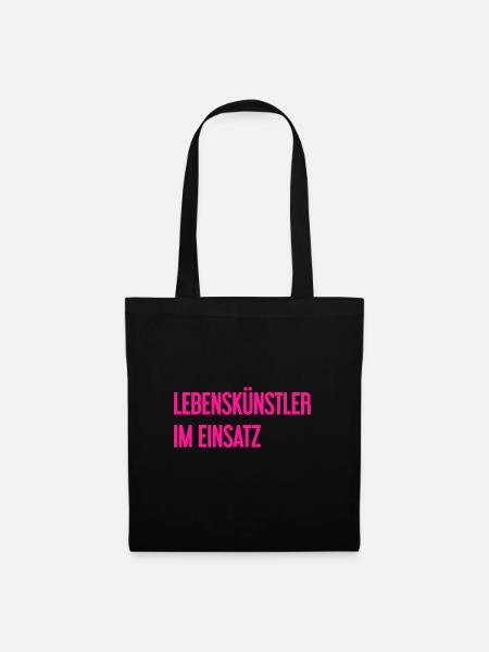 Lebenskünstler im Einsatz - Stoffbeutel - Schwarz
