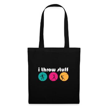 I Throw Stuff Discus Thrower Shot Put Track & - Tote Bag - black - Front