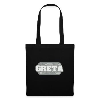 Greta als Gesundheit - Stoffbeutel - Schwarz - Vorne
