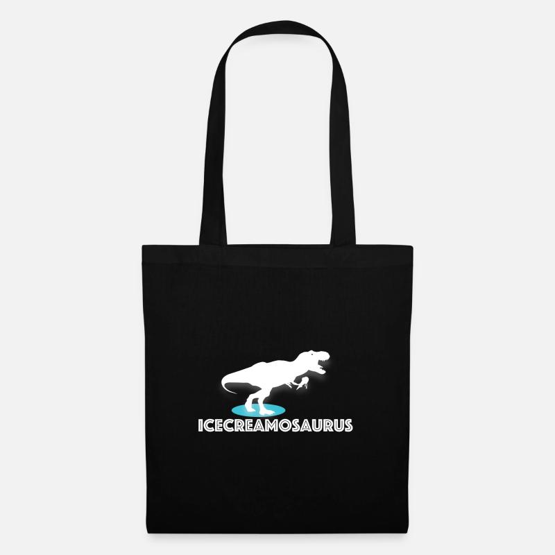 Icecreamosaurus | Eis, Dino, lustige Sprüche - Stoffbeutel - Schwarz