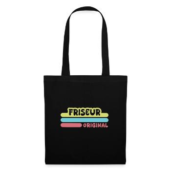 Vorname Friseur - Stoffbeutel - Schwarz - Vorne