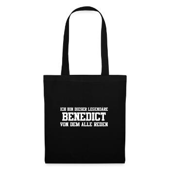 Benedict Name Design - Stoffbeutel - Schwarz - Vorne