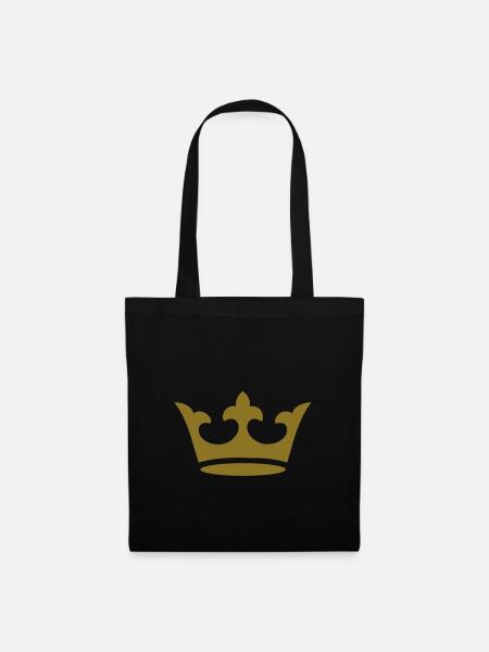 crown - Stoffbeutel - Schwarz