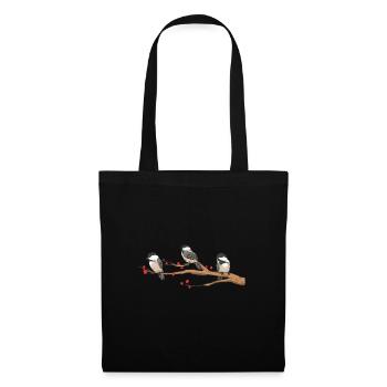 Observation des oiseaux mésanges - Sac en tissu - noir - Devant
