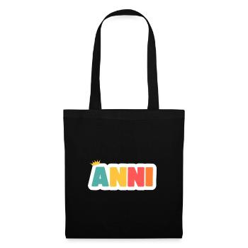 Anni! Personalisierbar - Stoffbeutel - Schwarz - Vorne