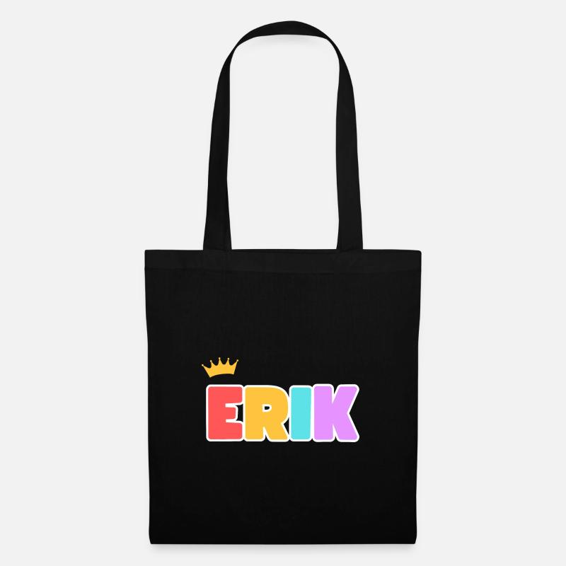 Erik! Personalisierbar - Stoffbeutel - Schwarz