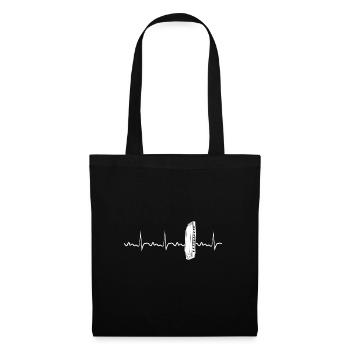 Harmonica Heartbeat Harmonica Gift Mus - Tote Bag - black - Front