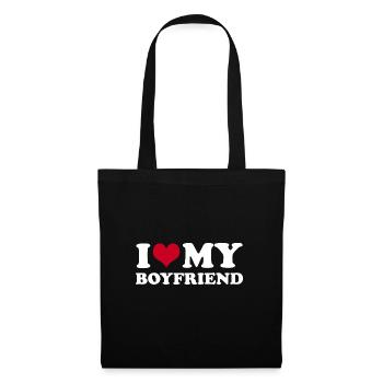 I Love My Boyfriend - Tote Bag - black - Front