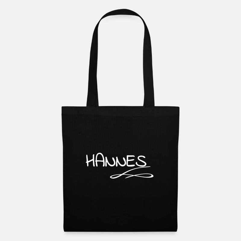 Vorname Hannes - Stoffbeutel - Schwarz