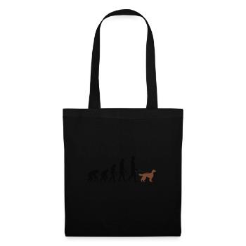 Setter irlandais - Sac en tissu - noir - Devant