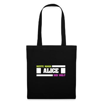 Cadeau pour Alice - Sac en tissu - noir - Devant