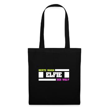 Elfie as a mother - Tote Bag - black - Front