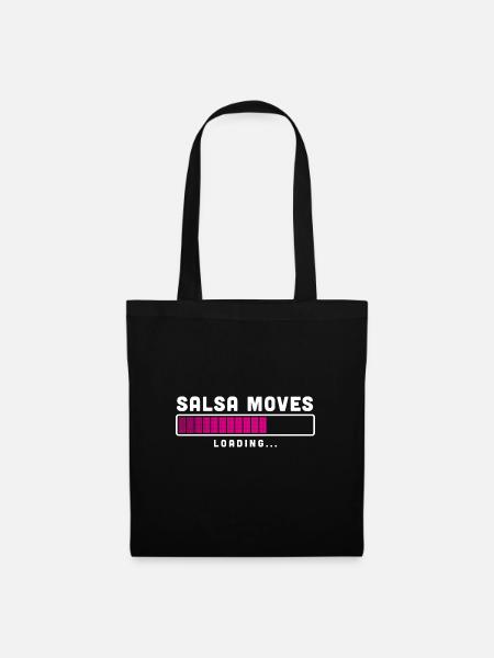 Salsa bewegt lustige Salsa-Tänzerin Geschenk - Stoffbeutel - Schwarz