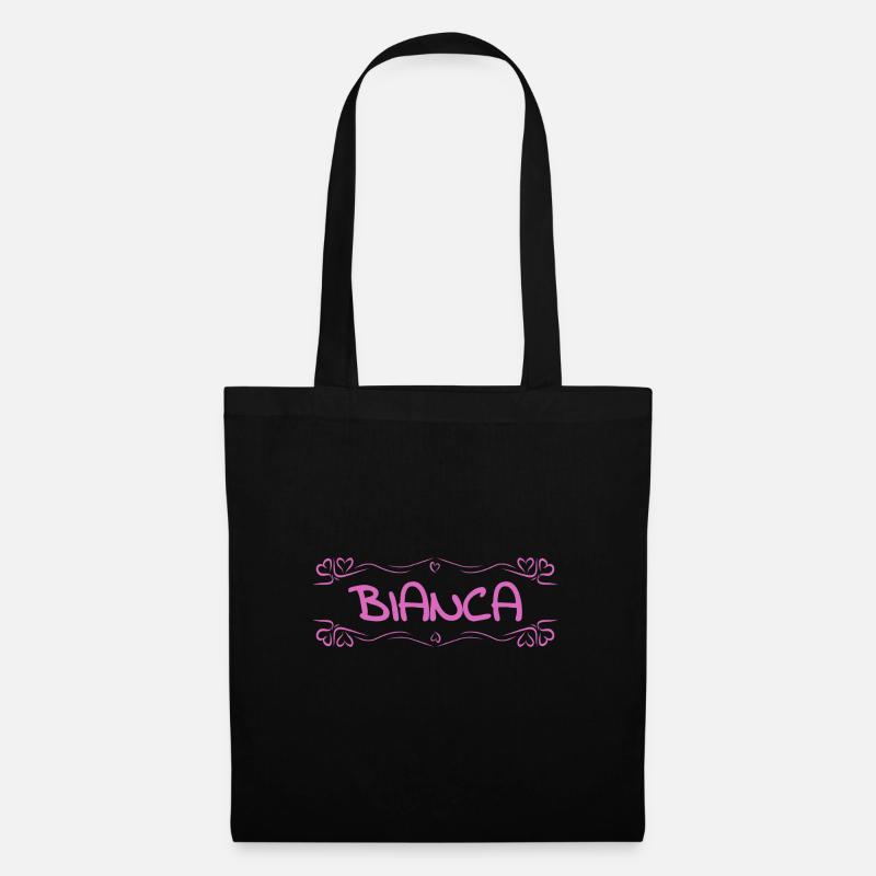 Bianca als Name - Stoffbeutel - Schwarz