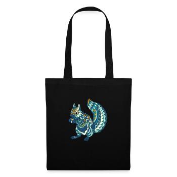 Écureuil - Sac en tissu - noir - Devant