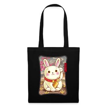 Lapin chanceux pour toujours - Sac en tissu - noir - Devant