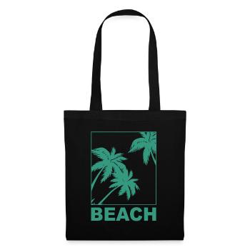 Beach Palms - Stoffbeutel - Schwarz - Vorne