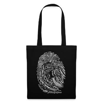 natural born photographer photographe t-shirt - Sac en tissu - noir - Devant