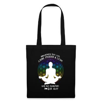 Mostly I'm peace - Meistens bin ich Frieden - Stoffbeutel - Schwarz - Vorne