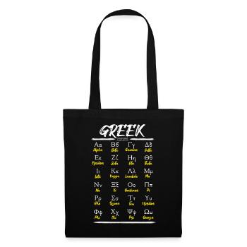 Greek Alphabet Letters Learning - Tote Bag - black - Front