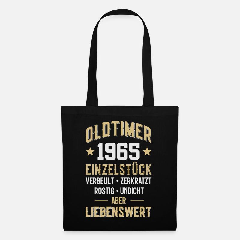 LUSTIG 61. GEBURTSTAG OLDTIMER 1965 EINZELSTÜCK - Stoffbeutel - Schwarz