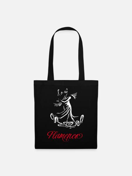 Flamingo (dunkel) - Stoffbeutel - Schwarz