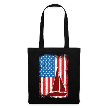 4th of July Sailing USA - Tote Bag - black - Front