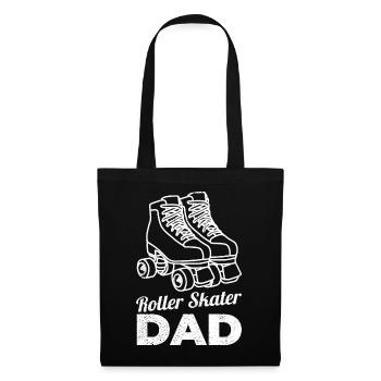 Père patineur à roulettes - Sac en tissu - noir - Devant