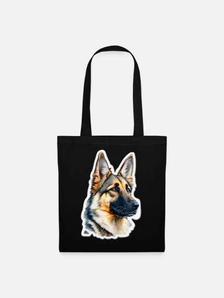 Deutscher Schäferhund - Stoffbeutel - Schwarz
