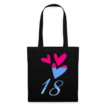 18. 18 YEARS OLD. 18th ANNIVERSARY. BIRTHDAY 18 YEARS. - Tote Bag - black - Front
