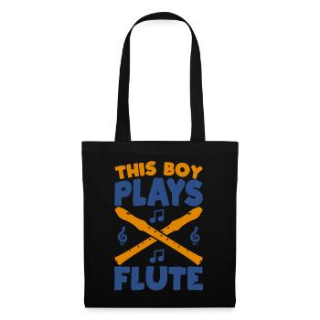 Little Flute Player - Tote Bag - black - Front