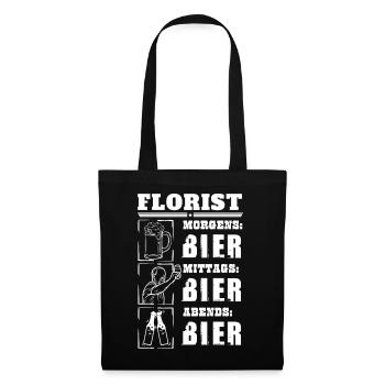 Mon quotidien de fleuriste - Sac en tissu - noir - Devant