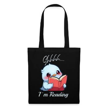 Bird with book - Tote Bag - black - Front