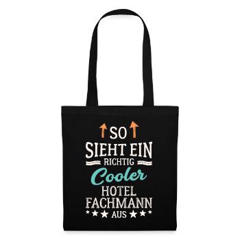 So sieht ein richtig cooler Hotelfachmann aus - Stoffbeutel - Schwarz - Vorne
