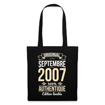 18th Birthday - Original - September 2007 - Tote Bag - black - Front