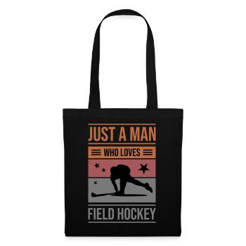 Feldhockey Just a Man - Stoffbeutel - Schwarz - Vorne