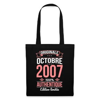 18th Birthday - Original - October 2007 - Tote Bag - black - Front