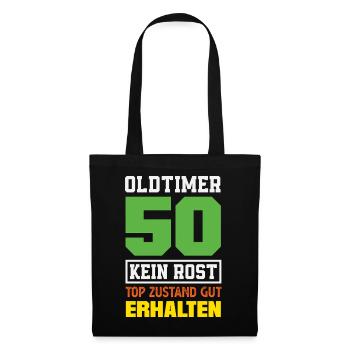 Lustiges 50. Geburtstag Geburtstagsshirt Geschenk - Stoffbeutel - Schwarz - Vorne
