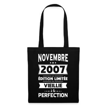 18th Birthday - November 2007 Perfection - Tote Bag - black - Front