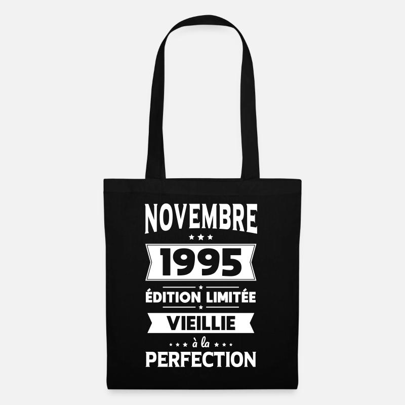 30-jähriges Jubiläum - November 1995 Perfektion - Stoffbeutel - Schwarz
