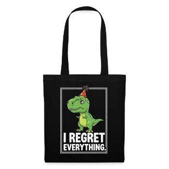 Dino Party Hat I Regret Everything - Tote Bag - black - Front