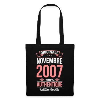 18th Birthday - Original - November 2007 - Tote Bag - black - Front