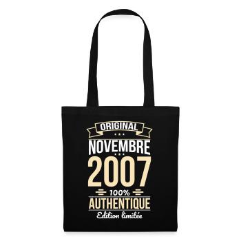 18th Birthday - Original - November 2007 - Tote Bag - black - Front