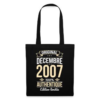 18th Birthday - Original - December 2007 - Tote Bag - black - Front